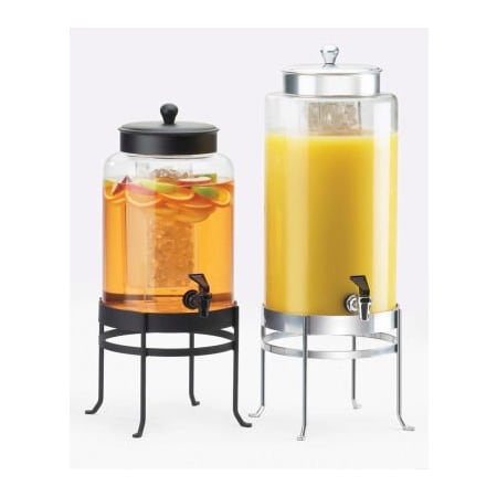 Cal-Mil Cal-Mil 1580-3-74 Soho Glass Beverage Dispenser 3 Gallon 10"W x 12"D x 24-1/2"H Silver Base 1580-3-74